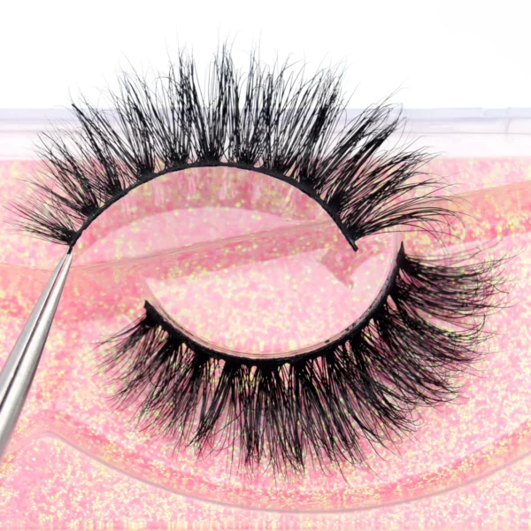 Visofree Half Mink Lashes Make Up False Eyelashes Hand Up Natural Long Mink Lashes Cruelty Free Crisscross Mink Fake Eyelashes - Image 15