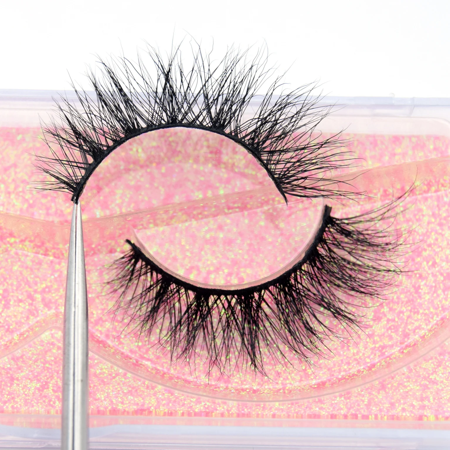 Visofree Half Mink Lashes Make Up False Eyelashes Hand Up Natural Long Mink Lashes Cruelty Free Crisscross Mink Fake Eyelashes - Image 17