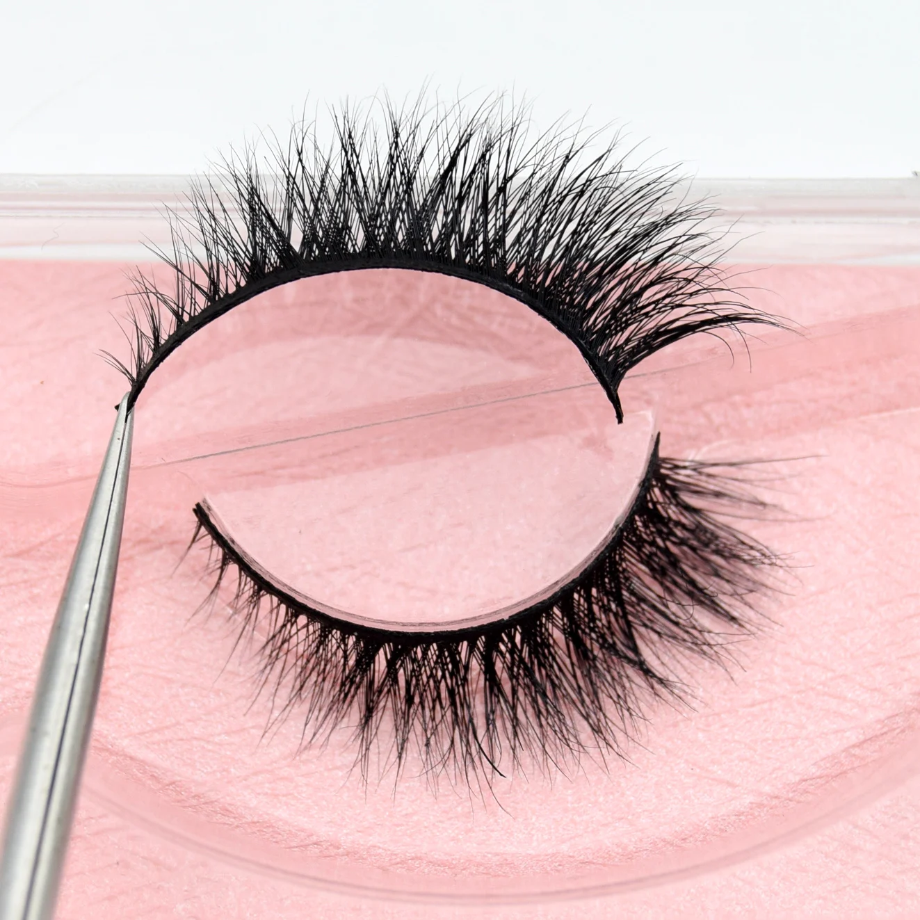 Visofree Half Mink Lashes Make Up False Eyelashes Hand Up Natural Long Mink Lashes Cruelty Free Crisscross Mink Fake Eyelashes - Image 33