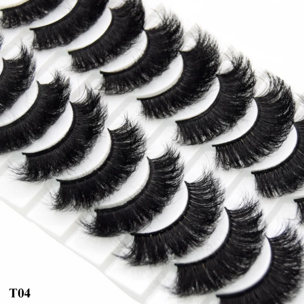 Visofree Mink Lashes 3pairs/10pairs Faux Mink Lashes Make Up False Cils Thick Hand Made Eyelash Extension Crisscross Curly Lash - Image 3