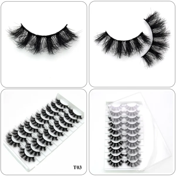 Visofree Mink Lashes 3pairs/10pairs Faux Mink Lashes Make Up False Cils Thick Hand Made Eyelash Extension Crisscross Curly Lash - Image 35