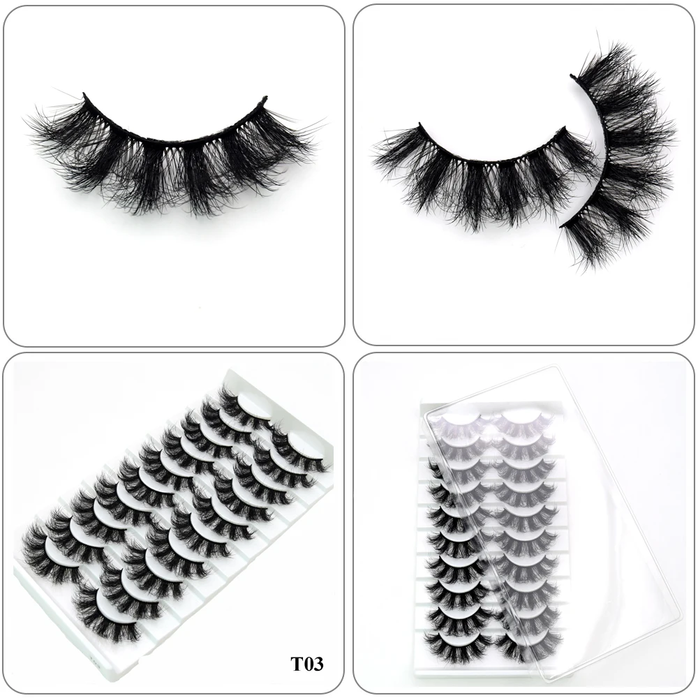 Visofree Mink Lashes 3pairs/10pairs Faux Mink Lashes Make Up False Cils Thick Hand Made Eyelash Extension Crisscross Curly Lash - Image 35