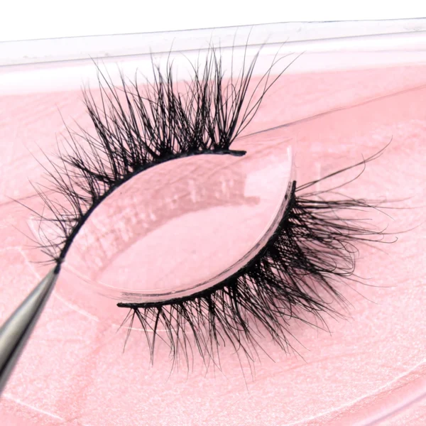 Visofree Half Mink Lashes Make Up False Eyelashes Hand Up Natural Long Mink Lashes Cruelty Free Crisscross Mink Fake Eyelashes - Image 42