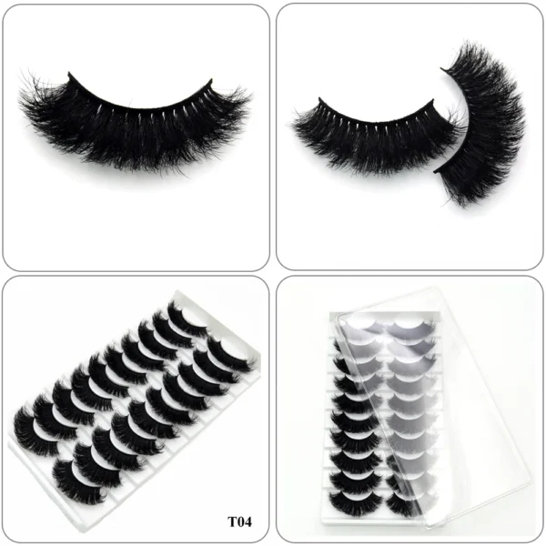 Visofree Mink Lashes 3pairs/10pairs Faux Mink Lashes Make Up False Cils Thick Hand Made Eyelash Extension Crisscross Curly Lash - Image 36