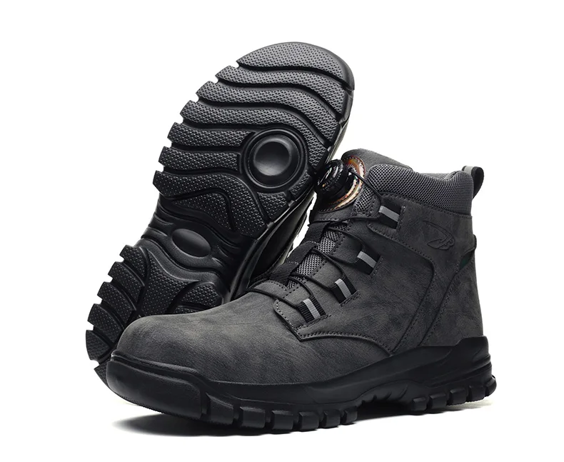 Rotating Button Work Shoes for Men Anti Puncture Work Sneakers Waterproof Black Work Safety Shoes Non Slip Steel Toe Boots - Image 35