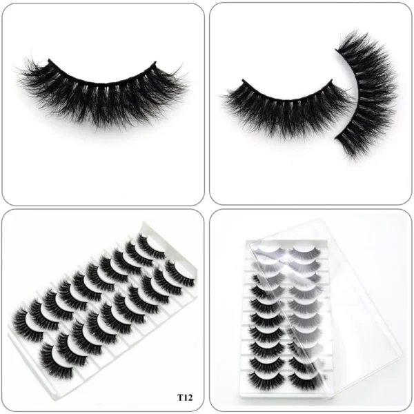 Visofree Mink Lashes 3pairs/10pairs Faux Mink Lashes Make Up False Cils Thick Hand Made Eyelash Extension Crisscross Curly Lash - Image 44