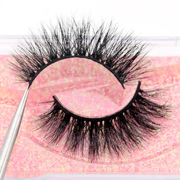 Visofree Half Mink Lashes Make Up False Eyelashes Hand Up Natural Long Mink Lashes Cruelty Free Crisscross Mink Fake Eyelashes - Image 16