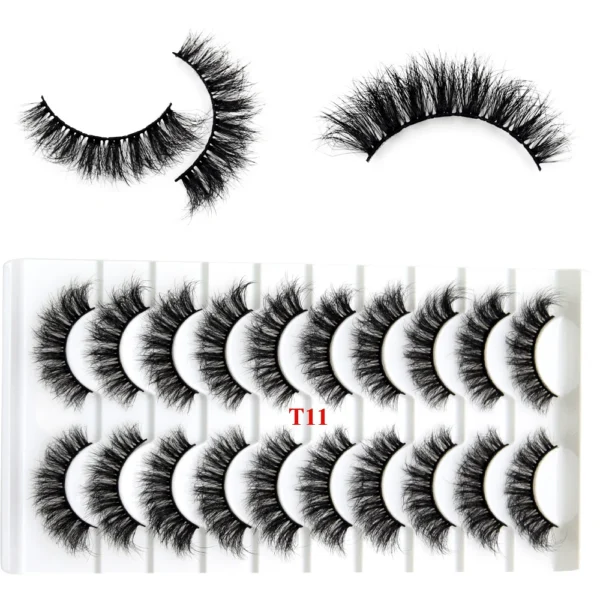 Visofree Mink Lashes 3pairs/10pairs Faux Mink Lashes Make Up False Cils Thick Hand Made Eyelash Extension Crisscross Curly Lash - Image 22