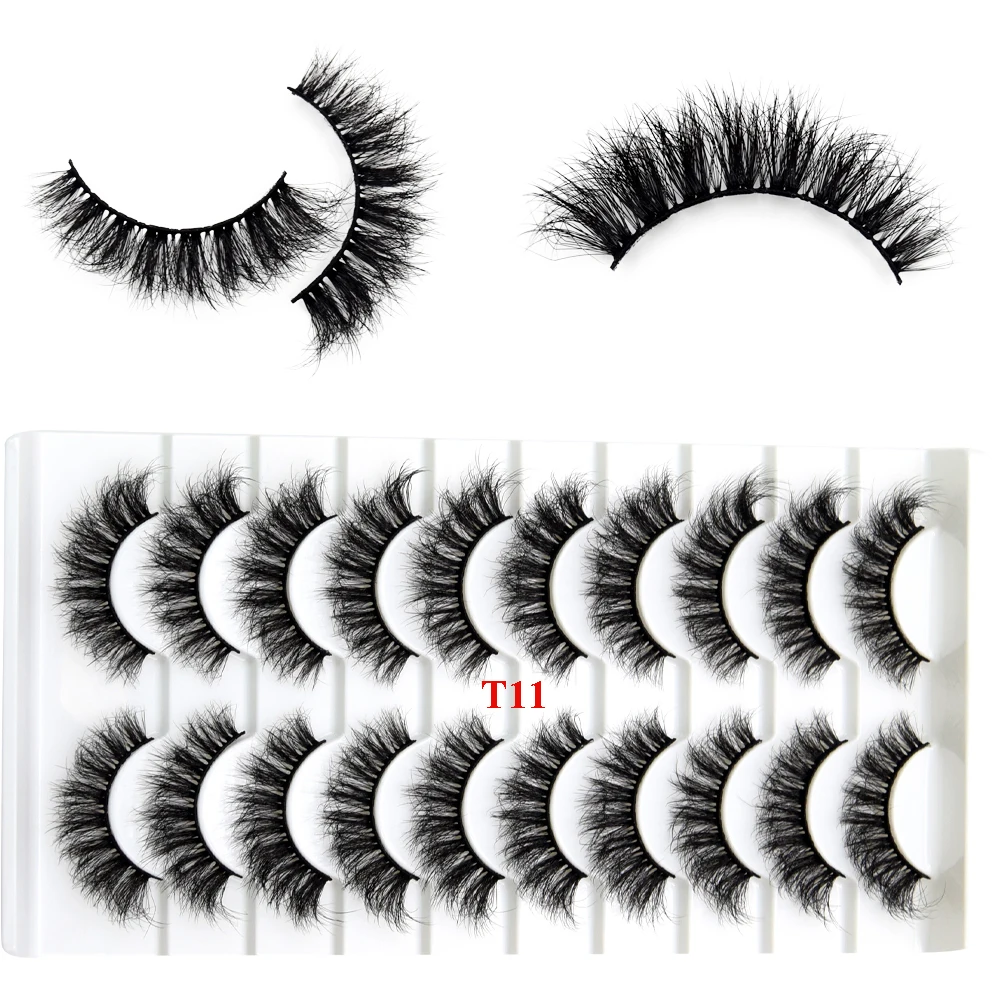 Visofree Mink Lashes 3pairs/10pairs Faux Mink Lashes Make Up False Cils Thick Hand Made Eyelash Extension Crisscross Curly Lash - Image 22