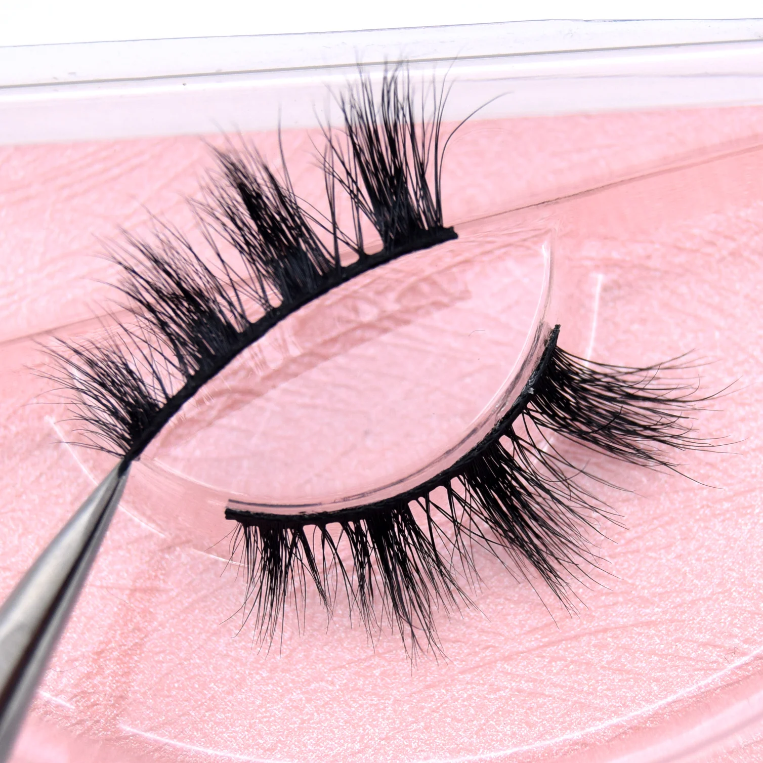 Visofree Half Mink Lashes Make Up False Eyelashes Hand Up Natural Long Mink Lashes Cruelty Free Crisscross Mink Fake Eyelashes - Image 41