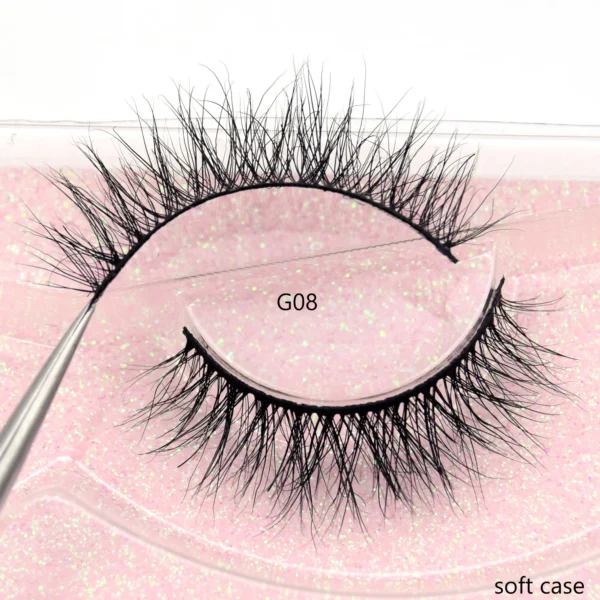 Visofree Half Mink Lashes Make Up False Eyelashes Hand Up Natural Long Mink Lashes Cruelty Free Crisscross Mink Fake Eyelashes - Image 7