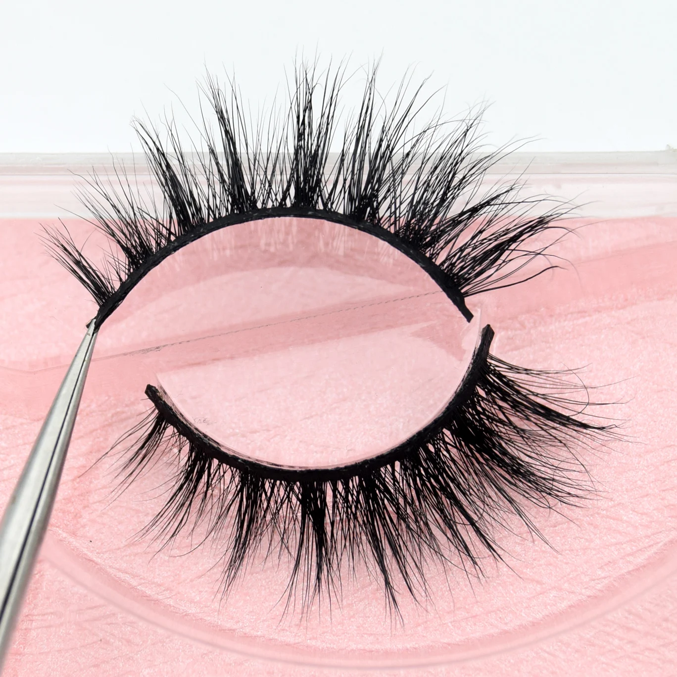 Visofree Half Mink Lashes Make Up False Eyelashes Hand Up Natural Long Mink Lashes Cruelty Free Crisscross Mink Fake Eyelashes - Image 9