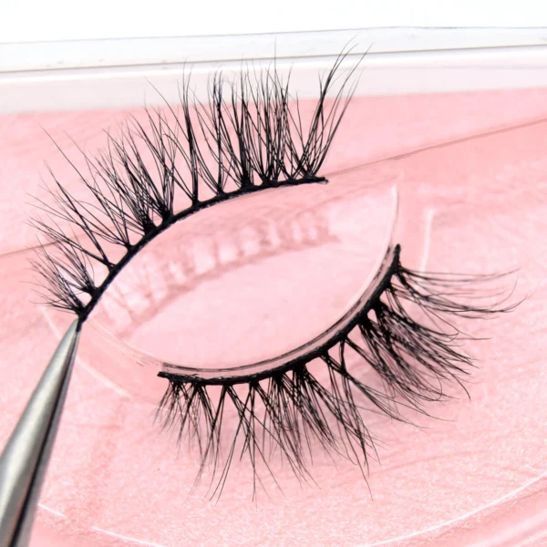 Visofree Half Mink Lashes Make Up False Eyelashes Hand Up Natural Long Mink Lashes Cruelty Free Crisscross Mink Fake Eyelashes - Image 25