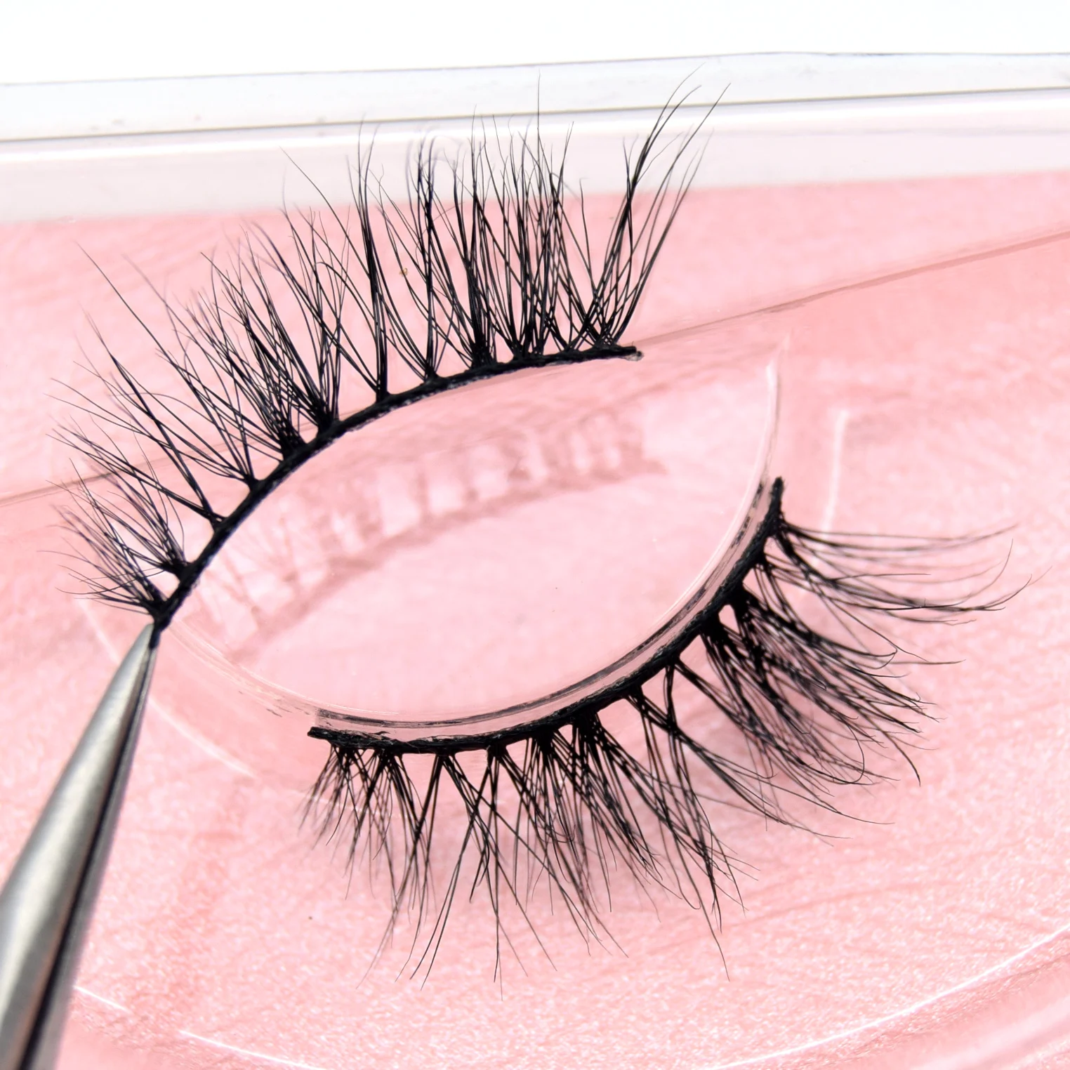 Visofree Half Mink Lashes Make Up False Eyelashes Hand Up Natural Long Mink Lashes Cruelty Free Crisscross Mink Fake Eyelashes - Image 25