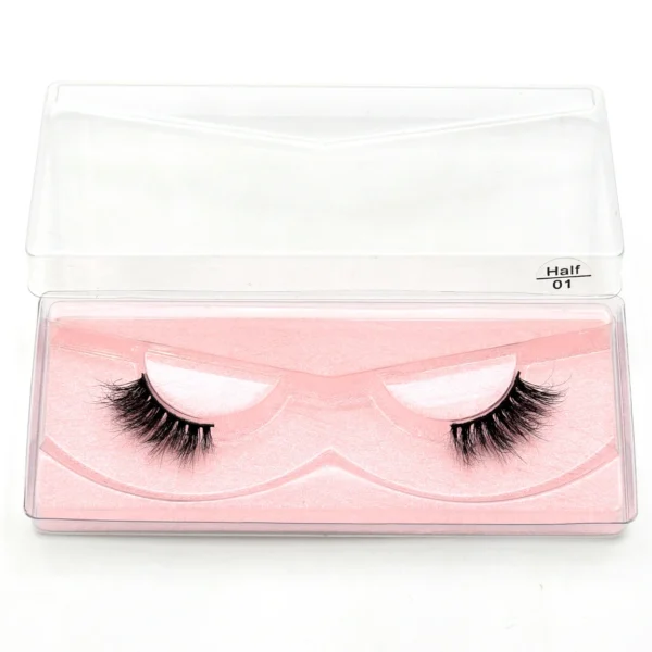 Visofree Half Mink Lashes Make Up False Eyelashes Hand Up Natural Long Mink Lashes Cruelty Free Crisscross Mink Fake Eyelashes - Image 2