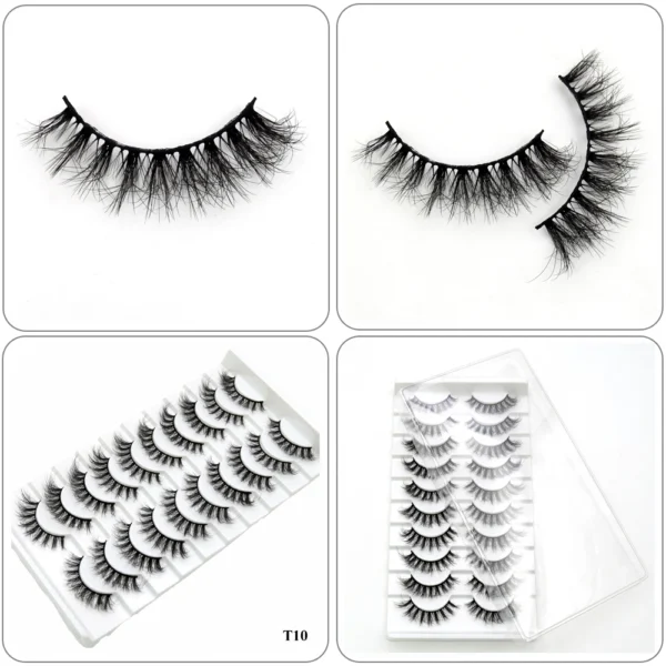 Visofree Mink Lashes 3pairs/10pairs Faux Mink Lashes Make Up False Cils Thick Hand Made Eyelash Extension Crisscross Curly Lash - Image 42