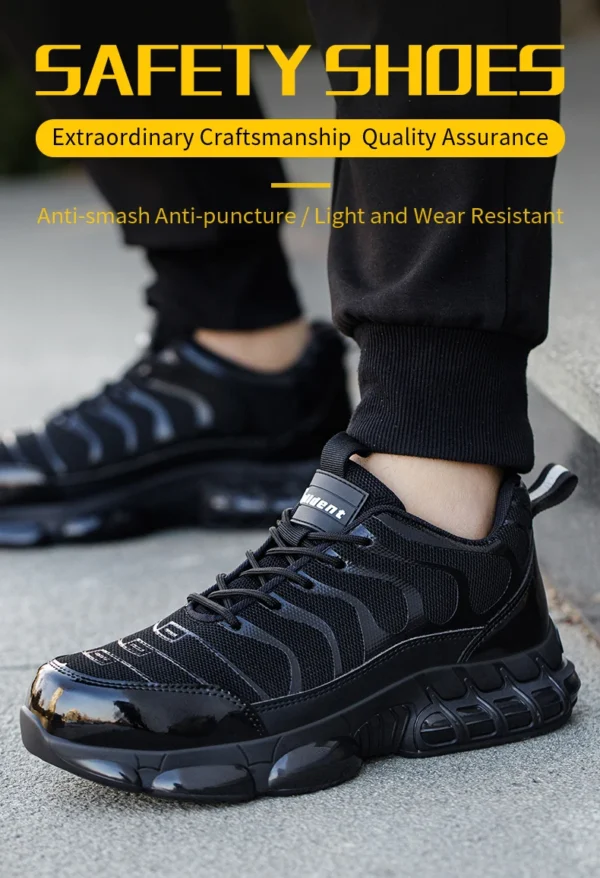 Summer Air Cushion Work Safety Shoes  Unisex Breathable Steel Toe Shoes with Anti-Piercing Protection - Image 9