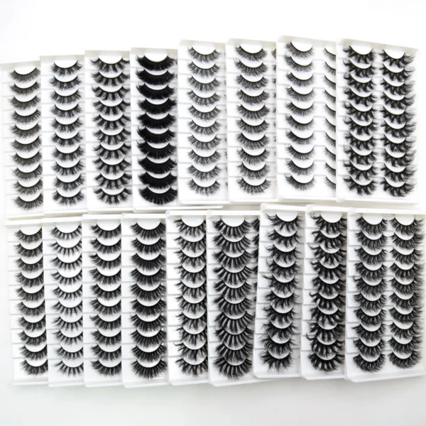 Visofree Mink Lashes 3pairs/10pairs Faux Mink Lashes Make Up False Cils Thick Hand Made Eyelash Extension Crisscross Curly Lash - Image 32