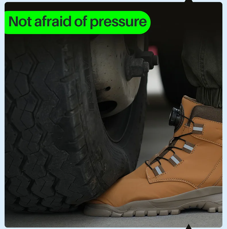 Rotating Button Work Shoes for Men Anti Puncture Work Sneakers Waterproof Black Work Safety Shoes Non Slip Steel Toe Boots - Image 21