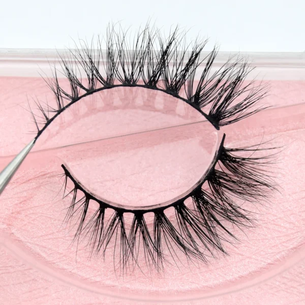 Visofree Half Mink Lashes Make Up False Eyelashes Hand Up Natural Long Mink Lashes Cruelty Free Crisscross Mink Fake Eyelashes - Image 35