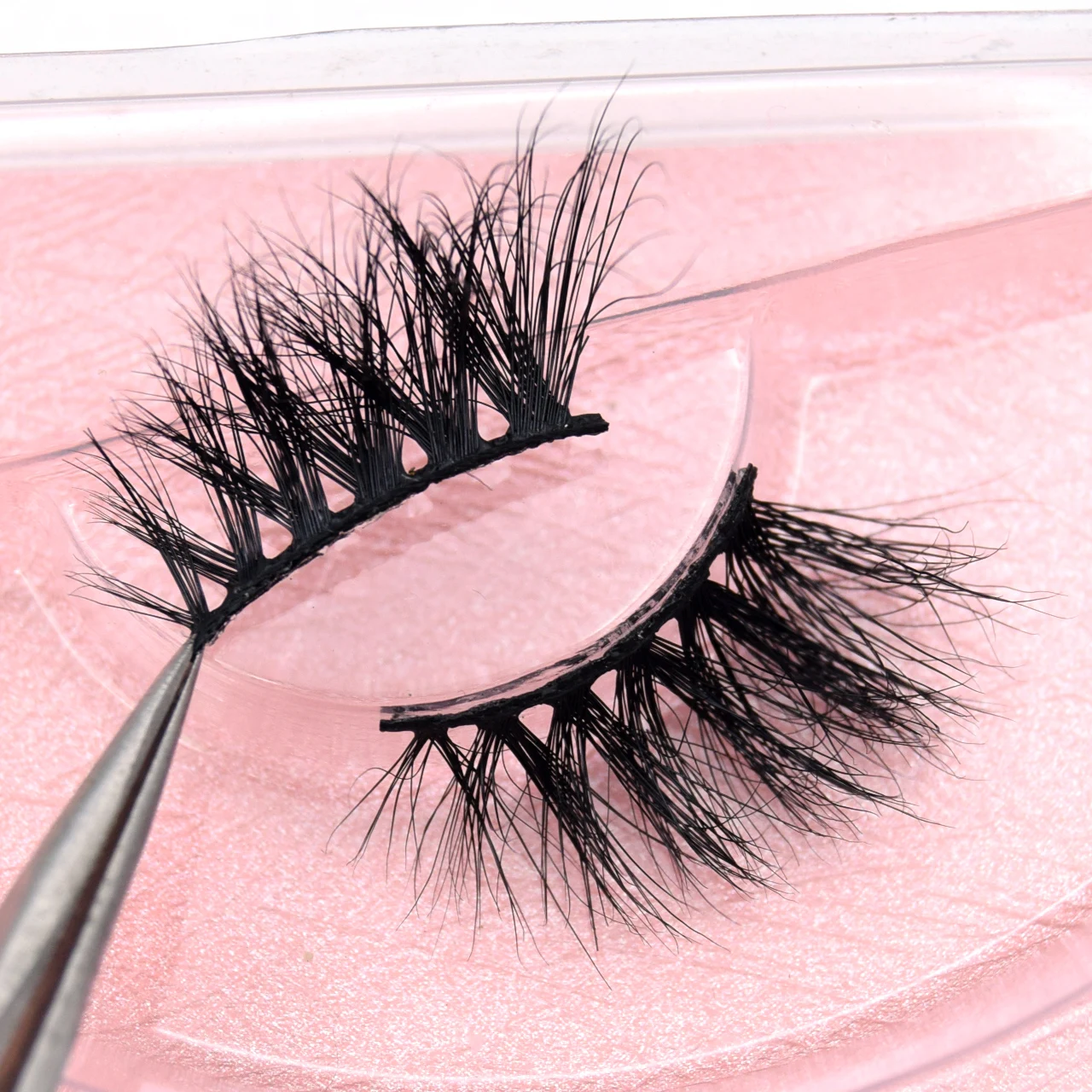 Visofree Half Mink Lashes Make Up False Eyelashes Hand Up Natural Long Mink Lashes Cruelty Free Crisscross Mink Fake Eyelashes - Image 26