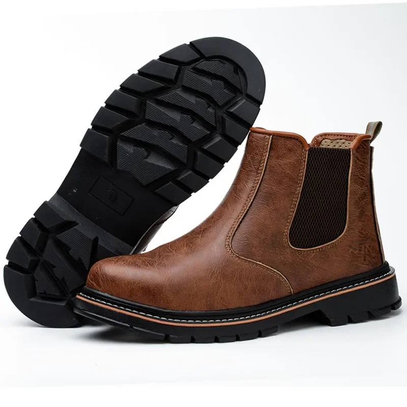 Waterproof Safety Boots Men Steel Toe Shoes Work Anti-smash Anti-puncture Indestructible Sport Protective Safety Shoes - Image 4