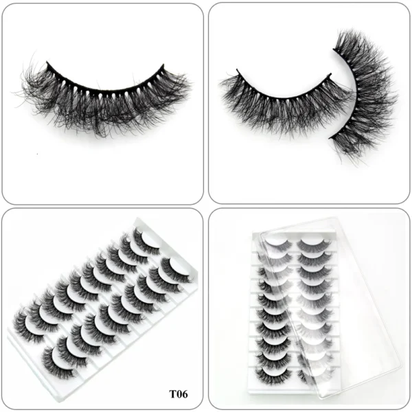 Visofree Mink Lashes 3pairs/10pairs Faux Mink Lashes Make Up False Cils Thick Hand Made Eyelash Extension Crisscross Curly Lash - Image 38