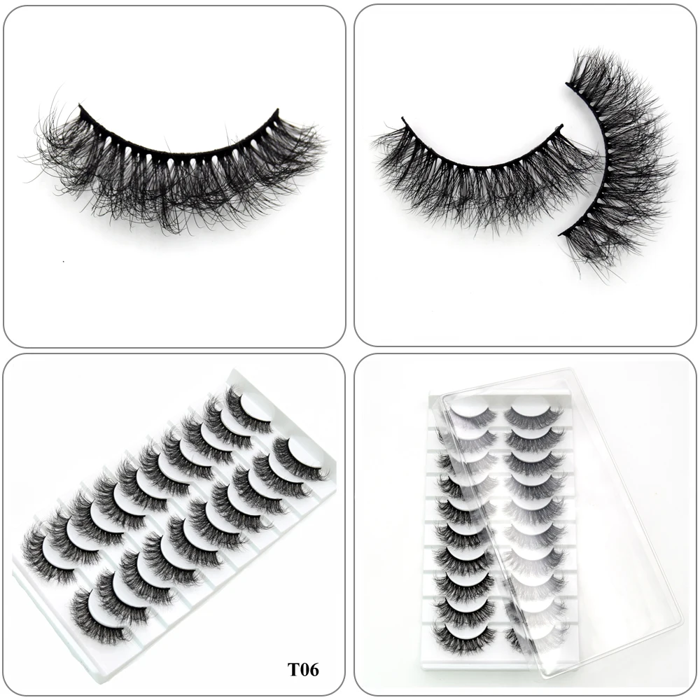Visofree Mink Lashes 3pairs/10pairs Faux Mink Lashes Make Up False Cils Thick Hand Made Eyelash Extension Crisscross Curly Lash - Image 38