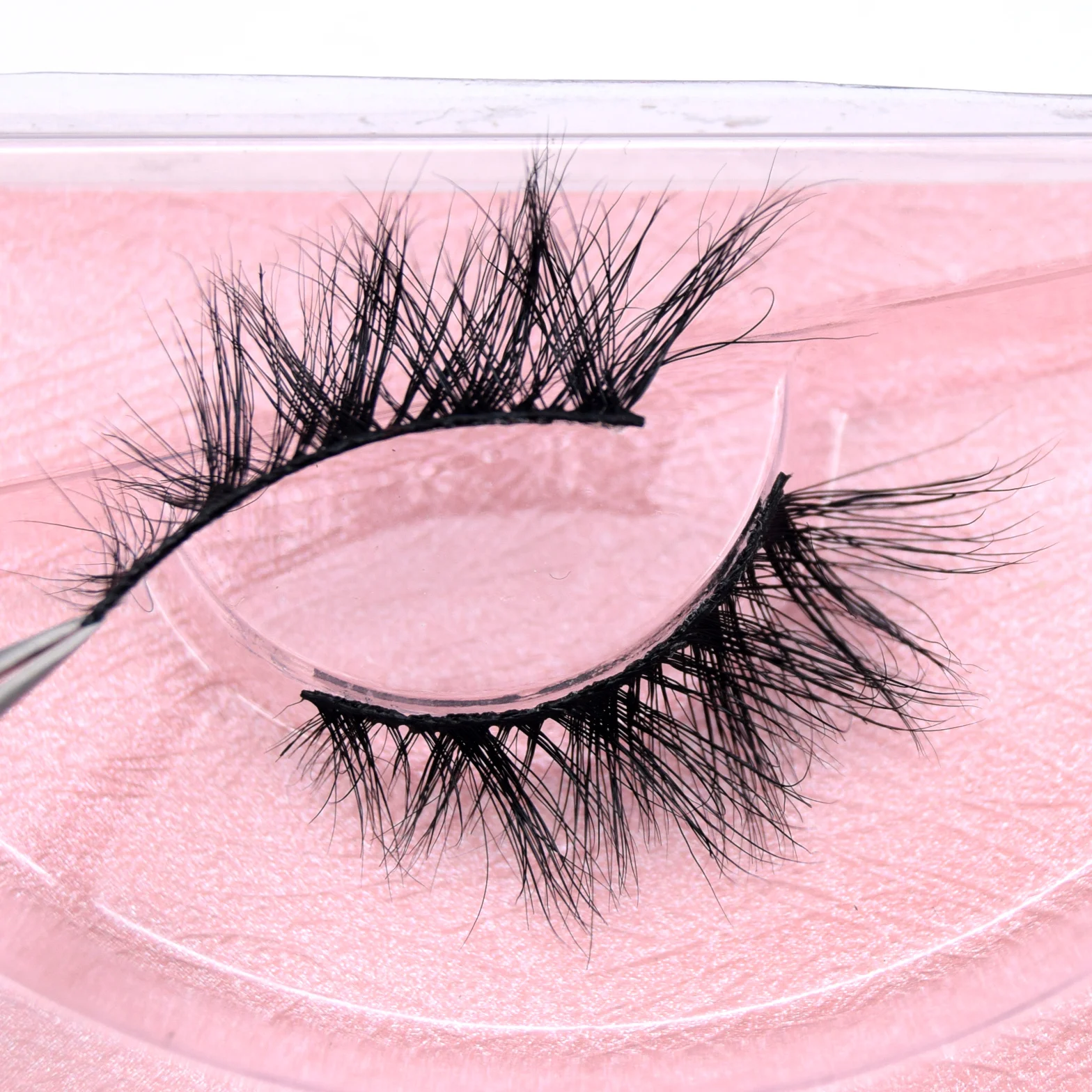 Visofree Half Mink Lashes Make Up False Eyelashes Hand Up Natural Long Mink Lashes Cruelty Free Crisscross Mink Fake Eyelashes - Image 30