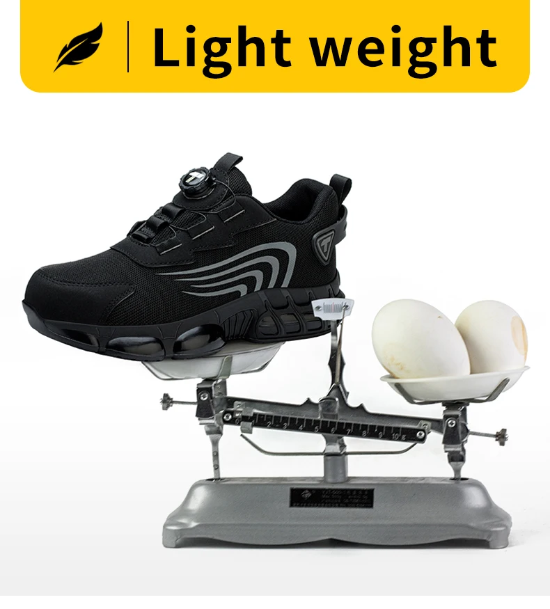 Rotary button new safety shoes for men, anti-impact and anti-piercing work shoes, fashionable men's sports shoes, and safety pro - Image 18