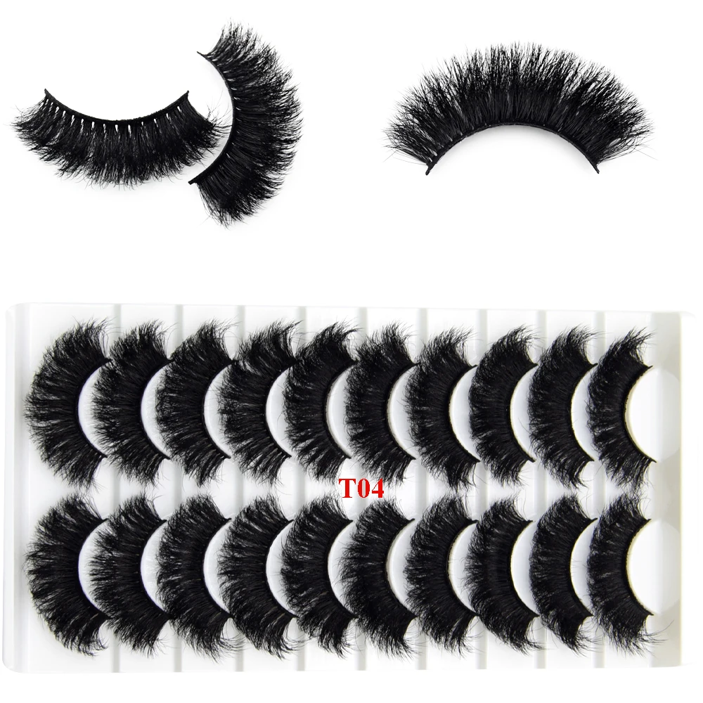 Visofree Mink Lashes 3pairs/10pairs Faux Mink Lashes Make Up False Cils Thick Hand Made Eyelash Extension Crisscross Curly Lash - Image 15