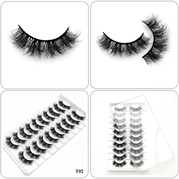Visofree Mink Lashes 3pairs/10pairs Faux Mink Lashes Make Up False Cils Thick Hand Made Eyelash Extension Crisscross Curly Lash - Image 34
