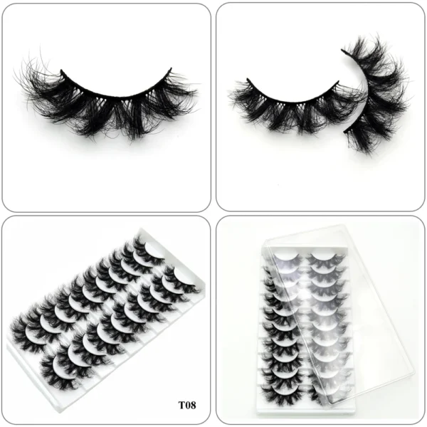 Visofree Mink Lashes 3pairs/10pairs Faux Mink Lashes Make Up False Cils Thick Hand Made Eyelash Extension Crisscross Curly Lash - Image 40