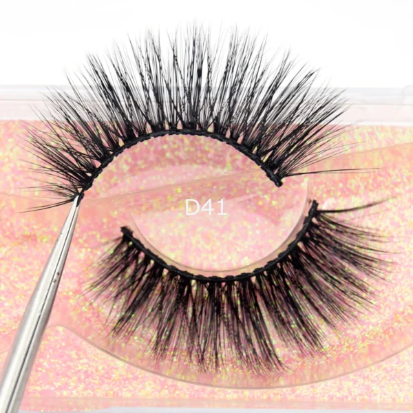 Visofree Half Mink Lashes Make Up False Eyelashes Hand Up Natural Long Mink Lashes Cruelty Free Crisscross Mink Fake Eyelashes - Image 20