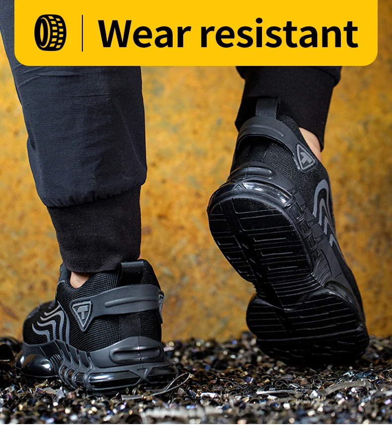 Rotary button new safety shoes for men, anti-impact and anti-piercing work shoes, fashionable men's sports shoes, and safety pro - Image 15
