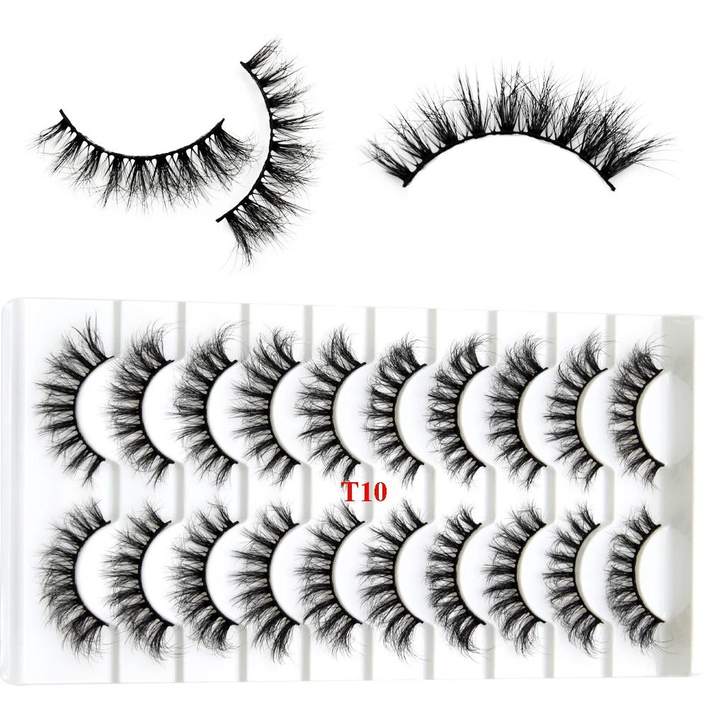 Visofree Mink Lashes 3pairs/10pairs Faux Mink Lashes Make Up False Cils Thick Hand Made Eyelash Extension Crisscross Curly Lash - Image 23