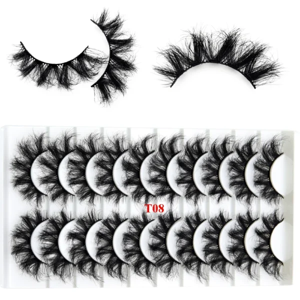 Visofree Mink Lashes 3pairs/10pairs Faux Mink Lashes Make Up False Cils Thick Hand Made Eyelash Extension Crisscross Curly Lash - Image 11