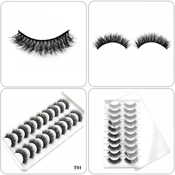Visofree Mink Lashes 3pairs/10pairs Faux Mink Lashes Make Up False Cils Thick Hand Made Eyelash Extension Crisscross Curly Lash - Image 33