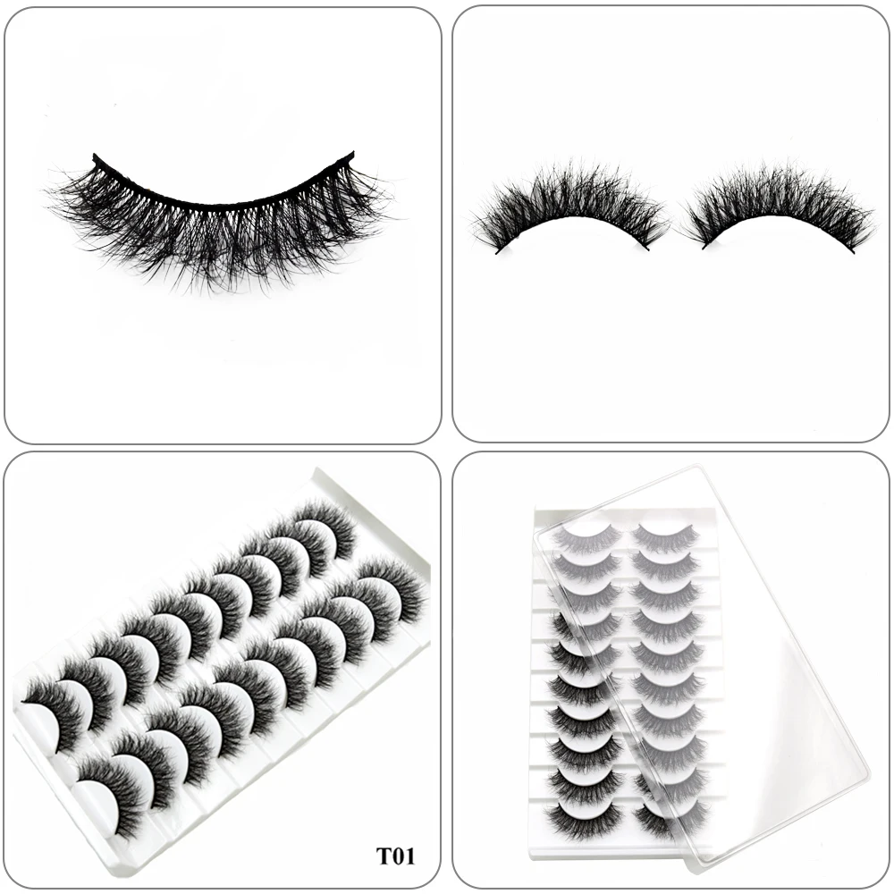 Visofree Mink Lashes 3pairs/10pairs Faux Mink Lashes Make Up False Cils Thick Hand Made Eyelash Extension Crisscross Curly Lash - Image 33