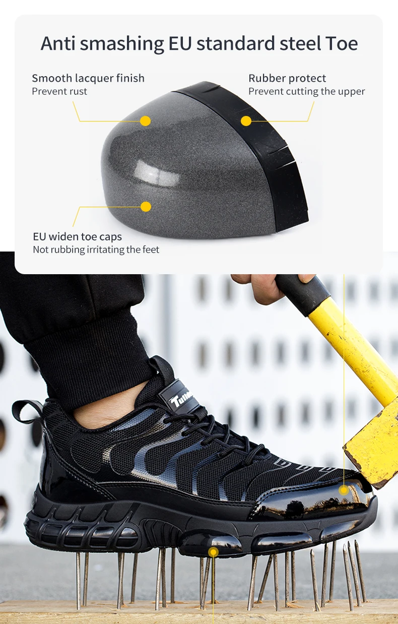Summer Air Cushion Work Safety Shoes  Unisex Breathable Steel Toe Shoes with Anti-Piercing Protection - Image 12