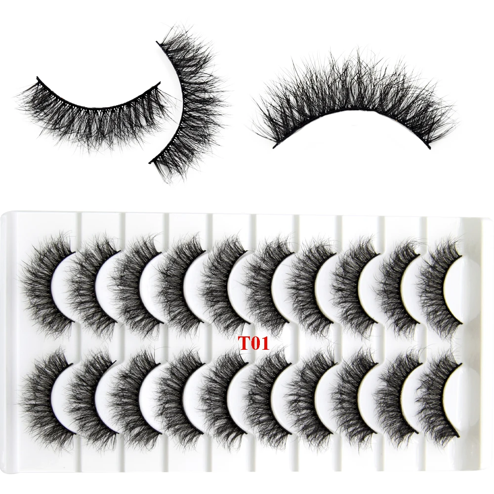 Visofree Mink Lashes 3pairs/10pairs Faux Mink Lashes Make Up False Cils Thick Hand Made Eyelash Extension Crisscross Curly Lash - Image 9