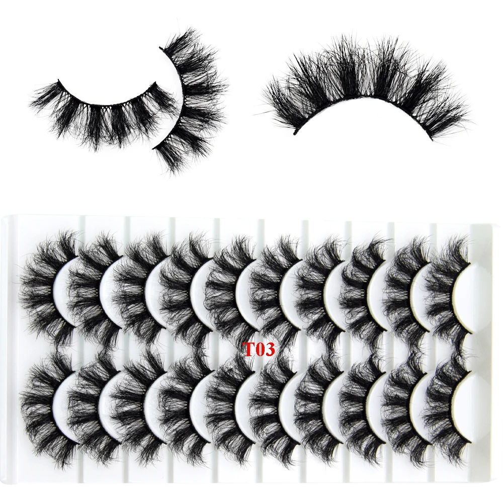 Visofree Mink Lashes 3pairs/10pairs Faux Mink Lashes Make Up False Cils Thick Hand Made Eyelash Extension Crisscross Curly Lash - Image 16
