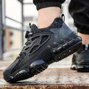 Men's Durable Steel Cap Work Shoes - Easy to Wear and Remove, Comfortable for Outdoor Work, counter-Smash & Penetration Resistance