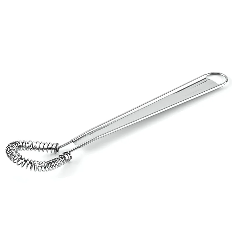 Stainless Steel Spring Manual Egg Beater Silicone Head Anti-scratch Mixer Household Kitchen Tools для кухни полезные вещи - Image 12