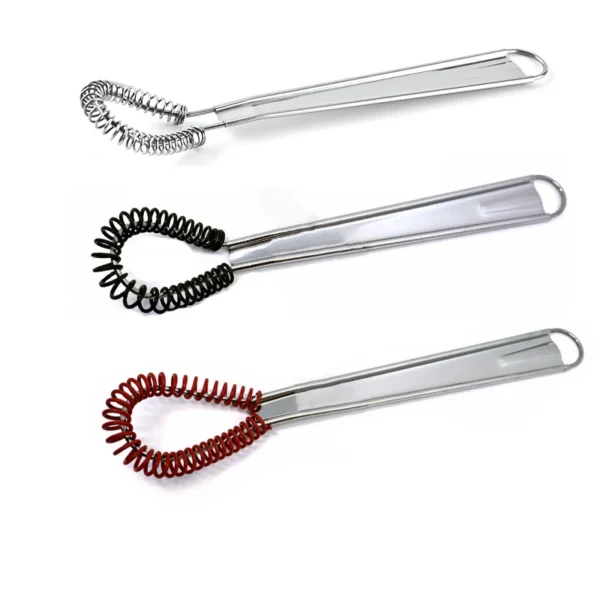 Stainless Steel Spring Manual Egg Beater Silicone Head Anti-scratch Mixer Household Kitchen Tools для кухни полезные вещи - Image 6