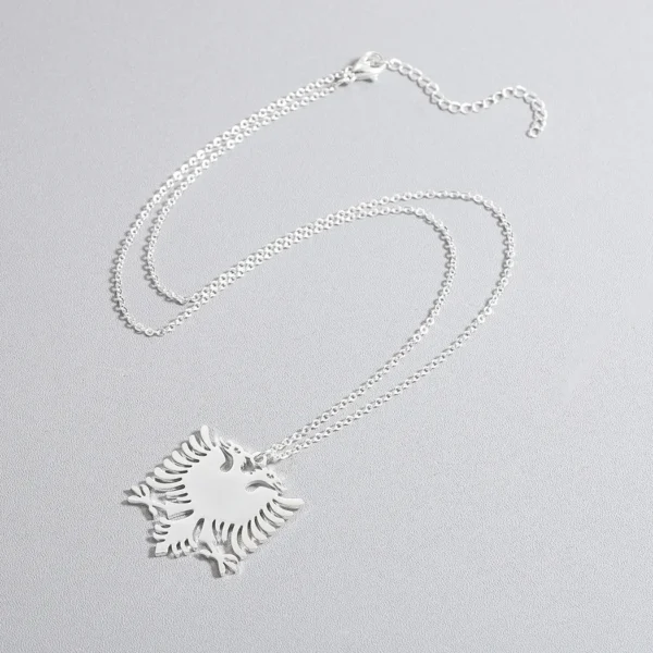 Stainless Steel Albanian Double Headed Eagle Necklace Russian Albania Flag Eagle Pendants Emblem Ethnic Jewelry Gifts Choker - Image 32