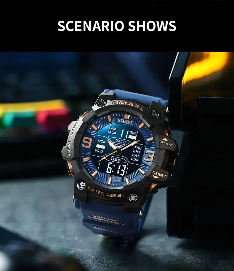 SMAEL 8049  Waterproof Electronic Watch Student Watch Men's Watch Multi functional Sports - Image 25