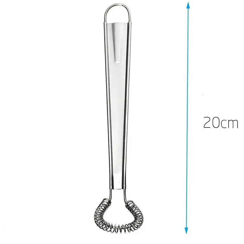 Stainless Steel Spring Manual Egg Beater Silicone Head Anti-scratch Mixer Household Kitchen Tools для кухни полезные вещи - Image 3