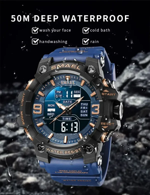 SMAEL 8049  Waterproof Electronic Watch Student Watch Men's Watch Multi functional Sports - Image 20