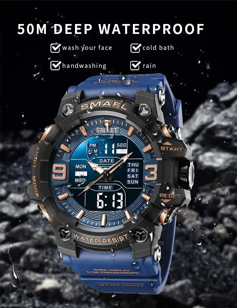 SMAEL 8049  Waterproof Electronic Watch Student Watch Men's Watch Multi functional Sports - Image 20